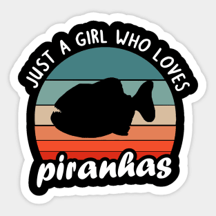 cute piranhas bites teeth gift women girls Sticker